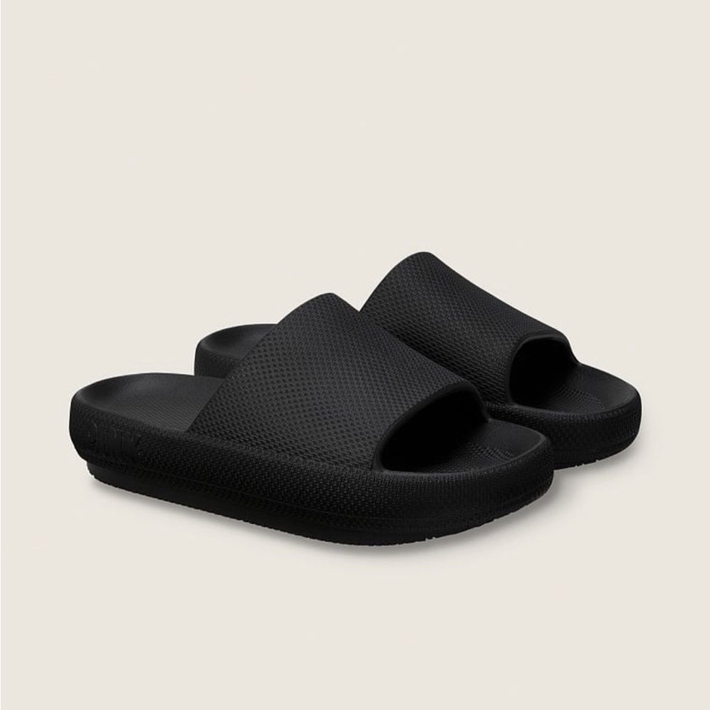 Brand New Victoria Secret PINK Pillow Slides Black Size M